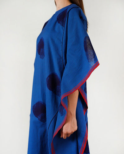 BLUE FLUID MOON KAFTAN DRESS Fashion Rias 
