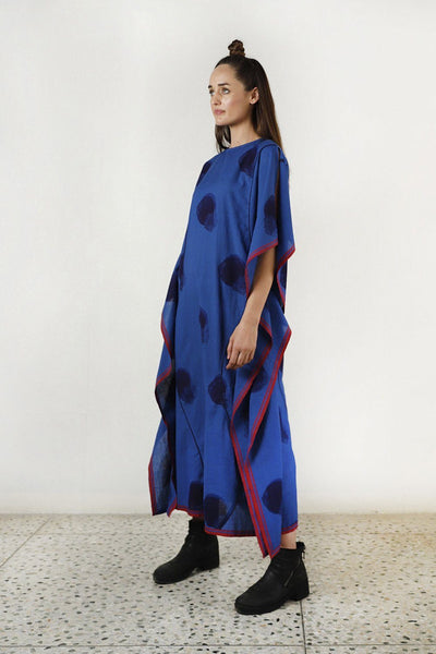 BLUE FLUID MOON KAFTAN DRESS Fashion Rias 