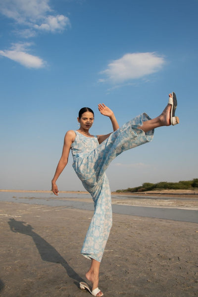 Blue Lilies Jumpsuit Fashion Marche