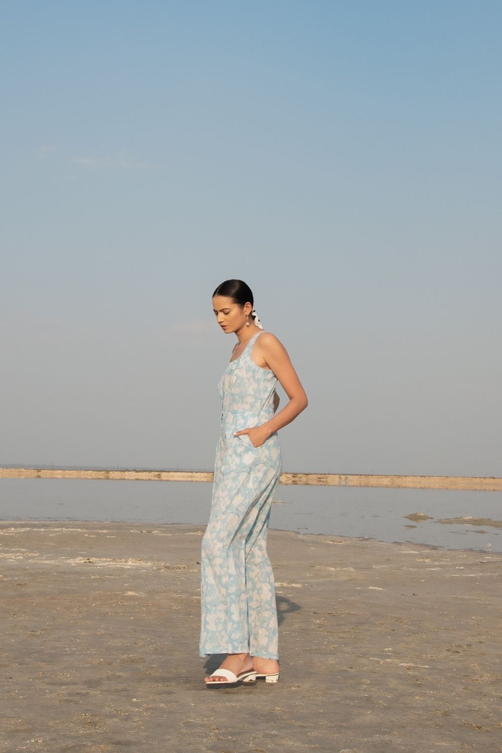Blue Lilies Jumpsuit Fashion Marche