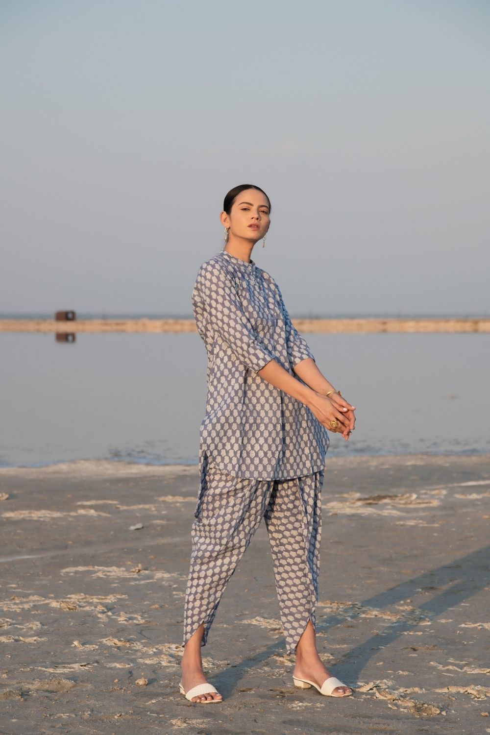 Blue Lotus Dhoti Co-Ord Set Fashion Marche