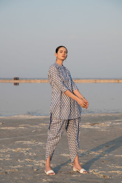 Blue Lotus Dhoti Co-Ord Set Fashion Marche