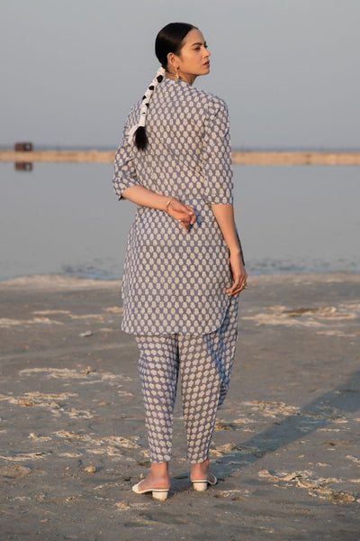 Blue Lotus Dhoti Co-Ord Set Fashion Marche