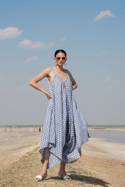 Blue Lotus Drape Jumpsuit Fashion Marche