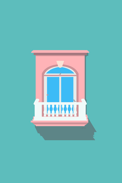 Blue Pink Window Art Kosha Shah 