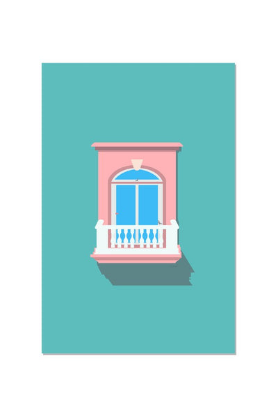 Blue Pink Window Art Kosha Shah 