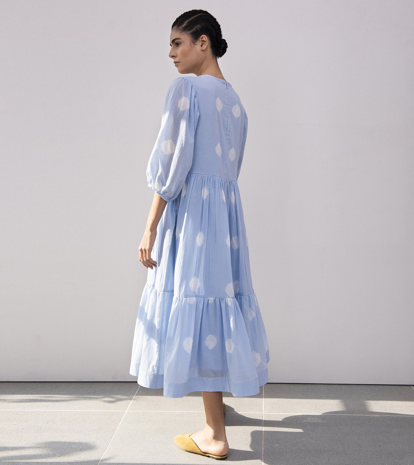 Blue Poppy Shibori Dress Fashion Khara Kapas