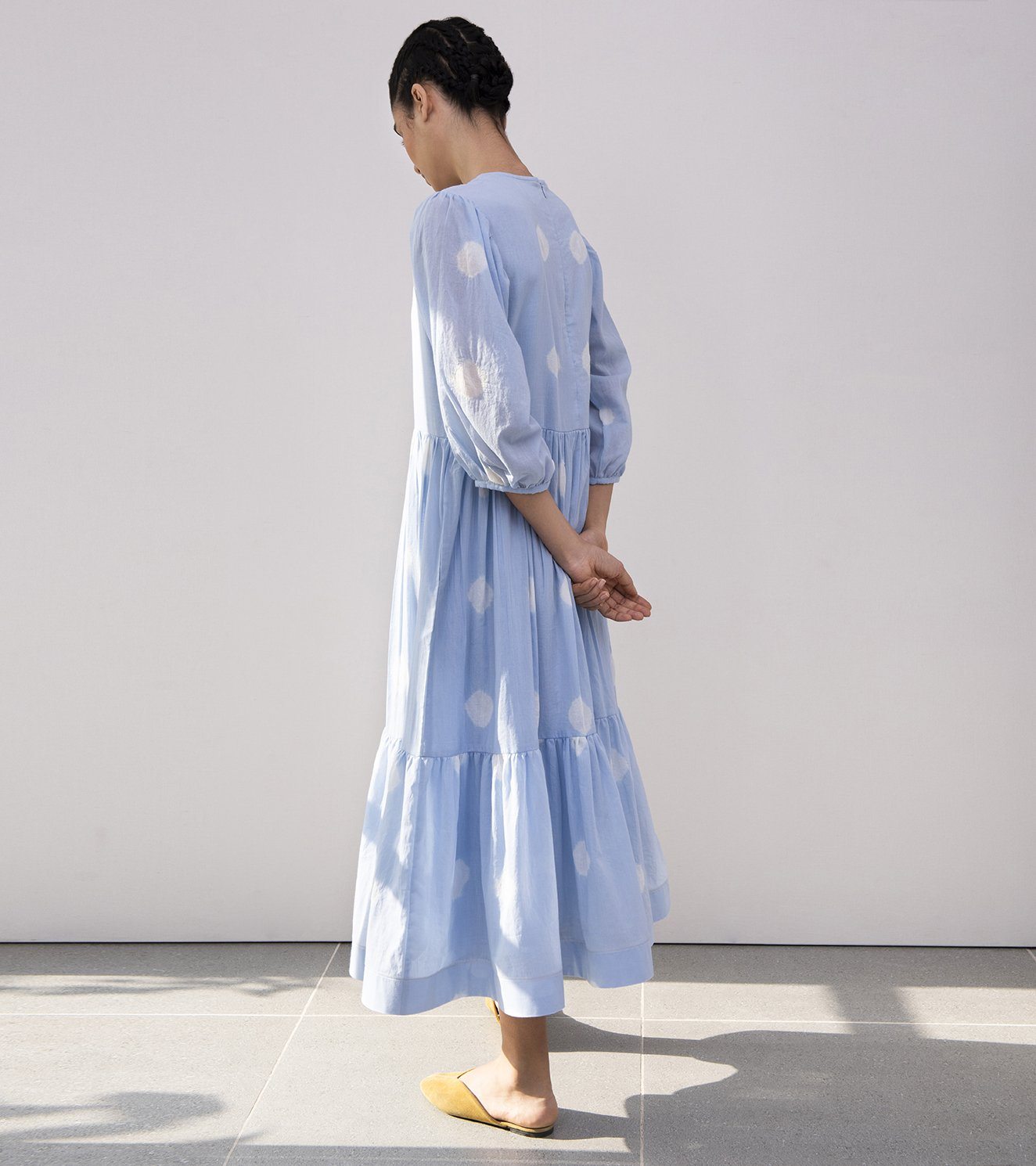 Blue Poppy Shibori Dress Fashion Khara Kapas