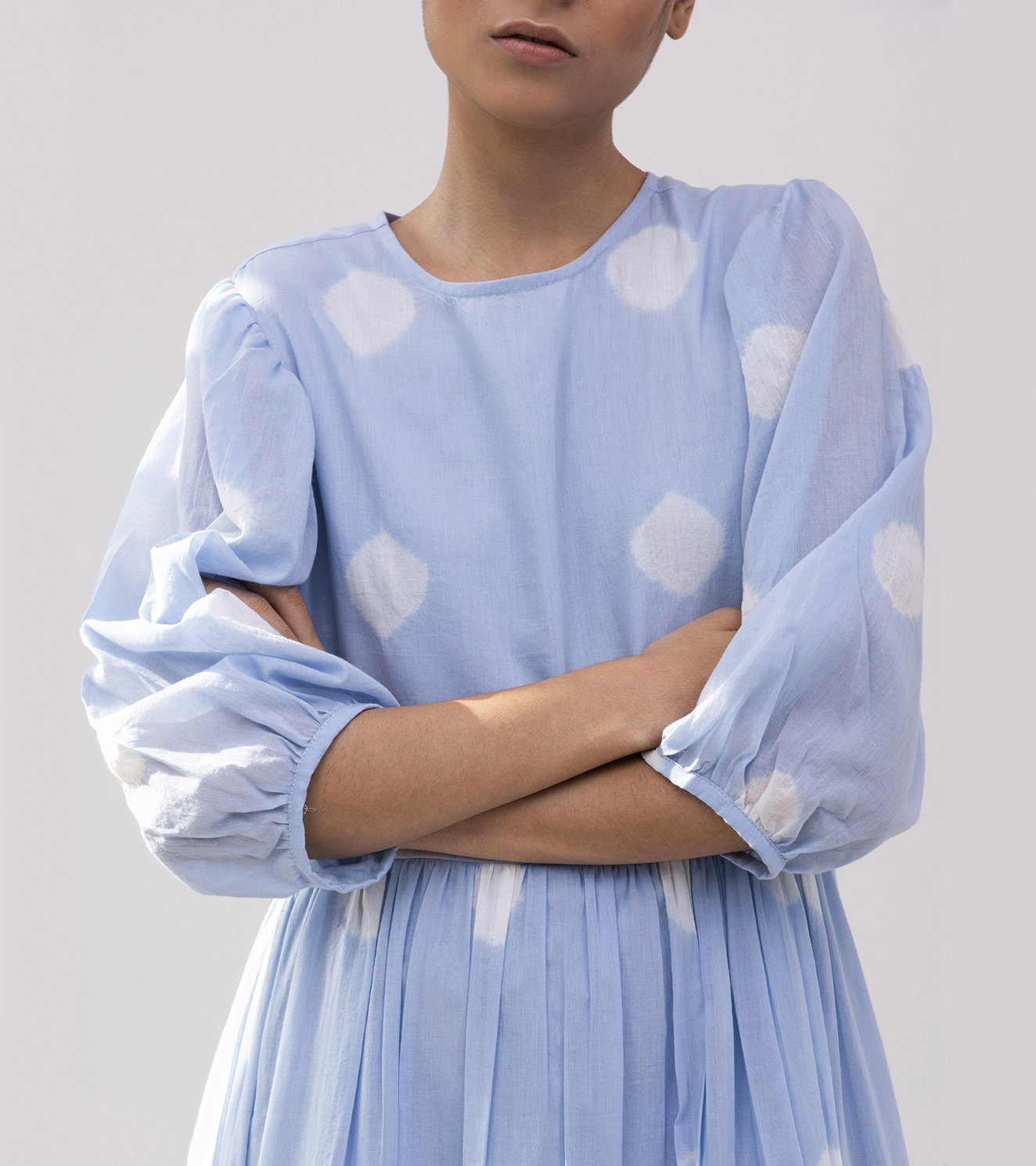 Blue Poppy Shibori Dress Fashion Khara Kapas
