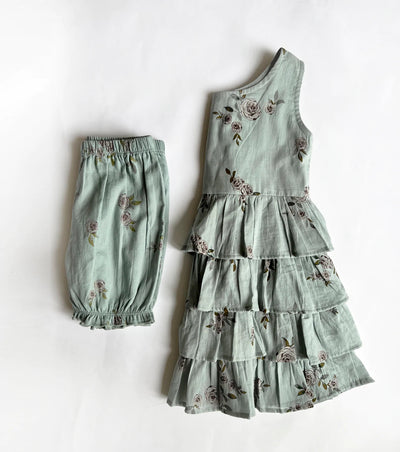 Blue Rose Frock Fashion Khara Kapas Kids