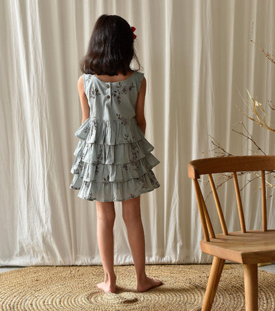Blue Rose Frock Fashion Khara Kapas Kids