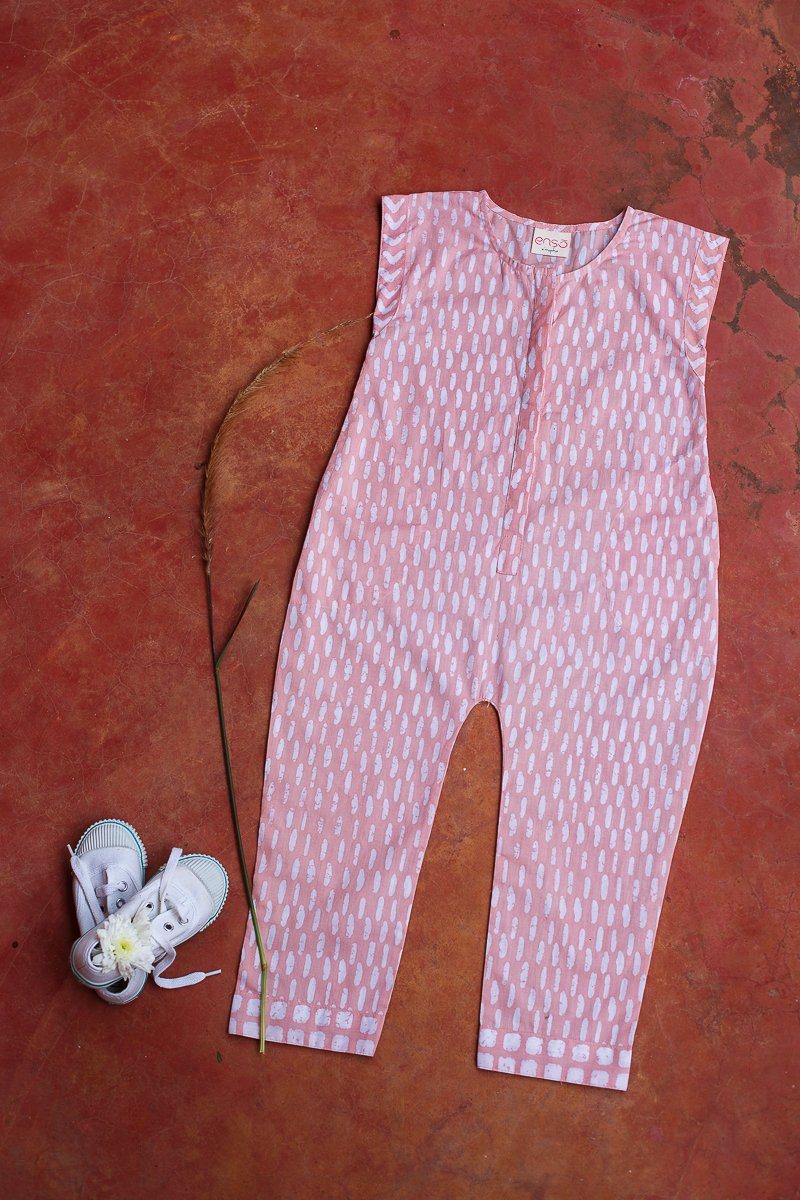 Blush Crayon Organic Cotton Jumpsuit Kids Ensō by Myoho - Kids 