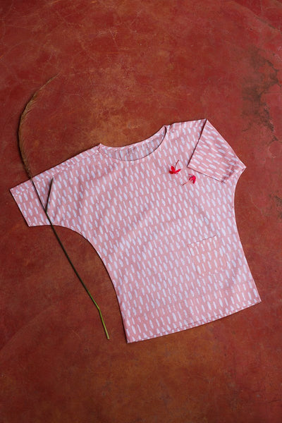 Blush Crayon Organic Cotton Kimono Dress Kids Ensō by Myoho - Kids 