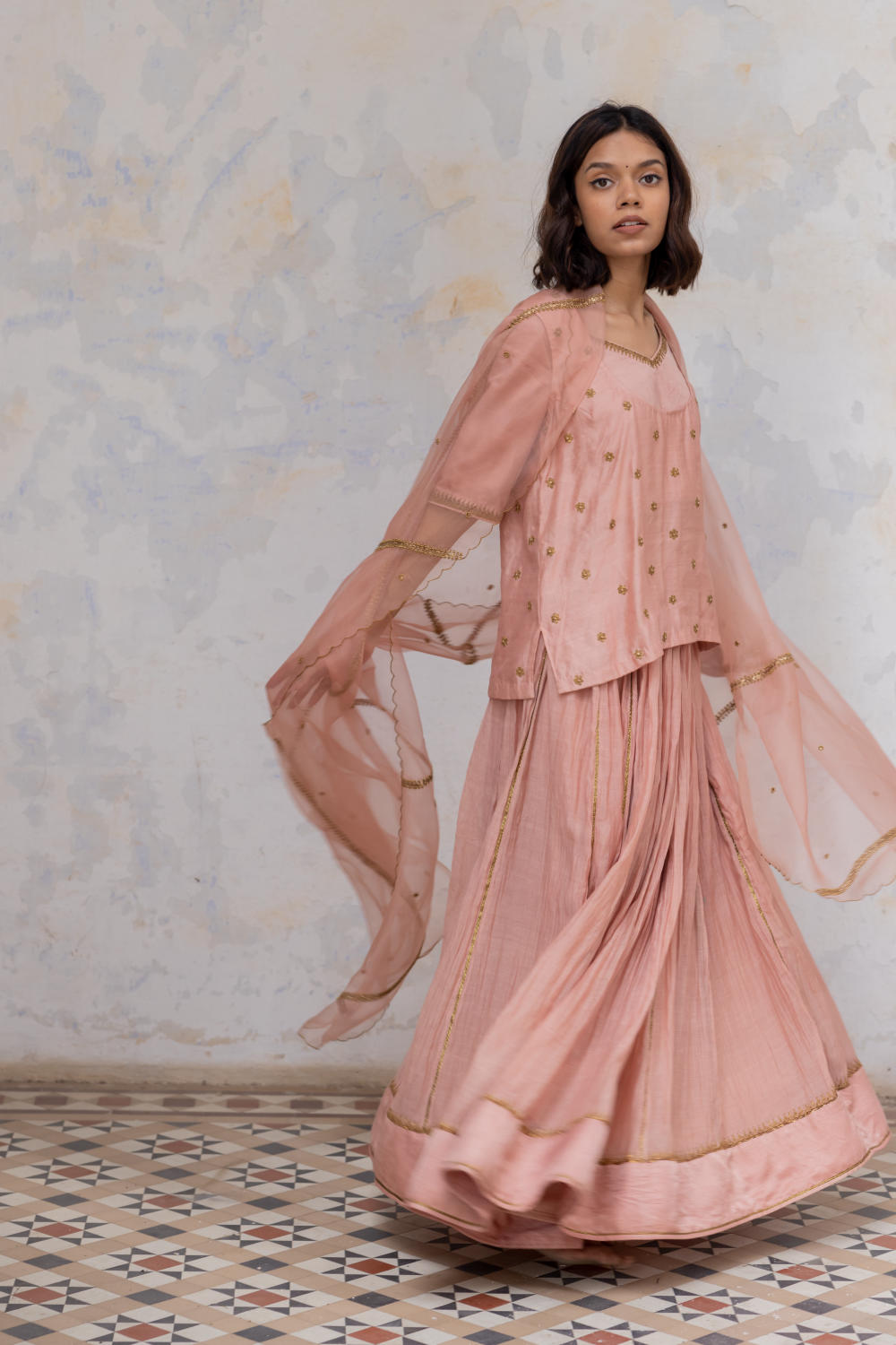 Blush Gauhar Odhani Fashion Nirjara