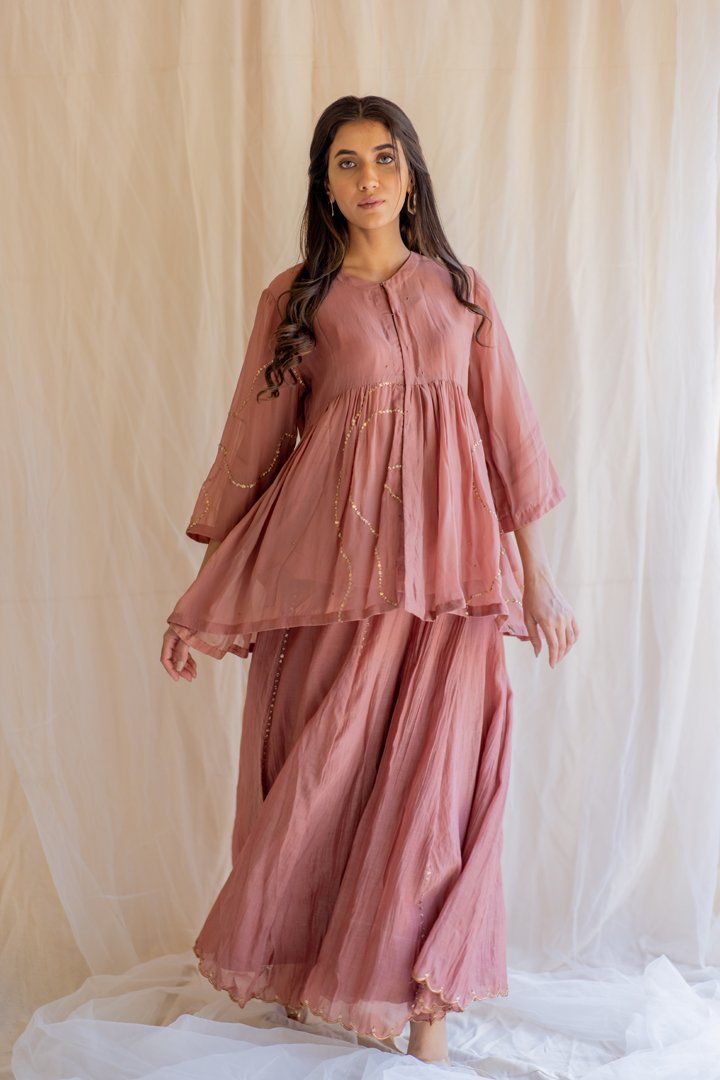Blush Nayab Gharara Set Fashion Nirjara