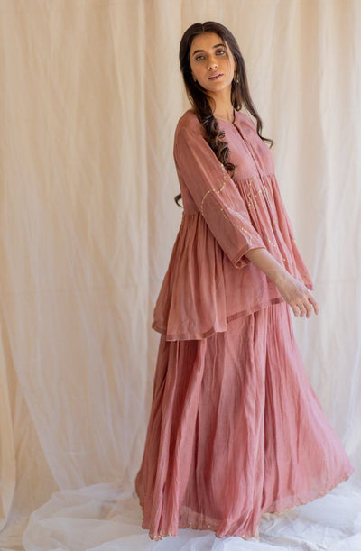 Blush Nayab Gharara Set Fashion Nirjara