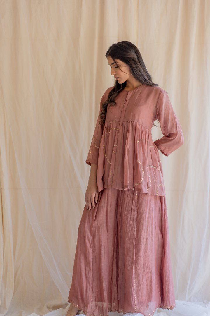 Blush Nayab Gharara Set Fashion Nirjara