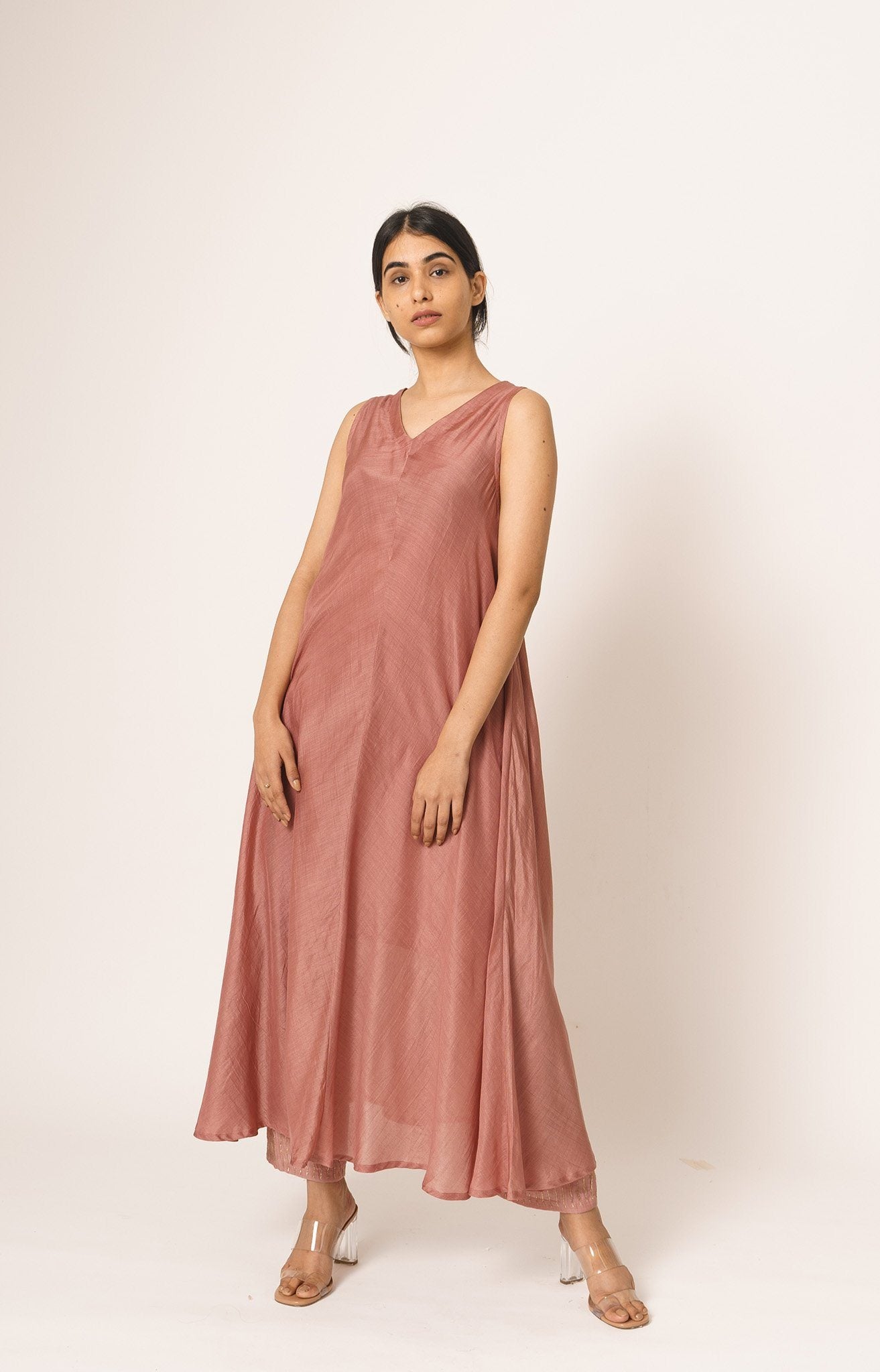 Blush Quarter Circle Dress Fashion DOT