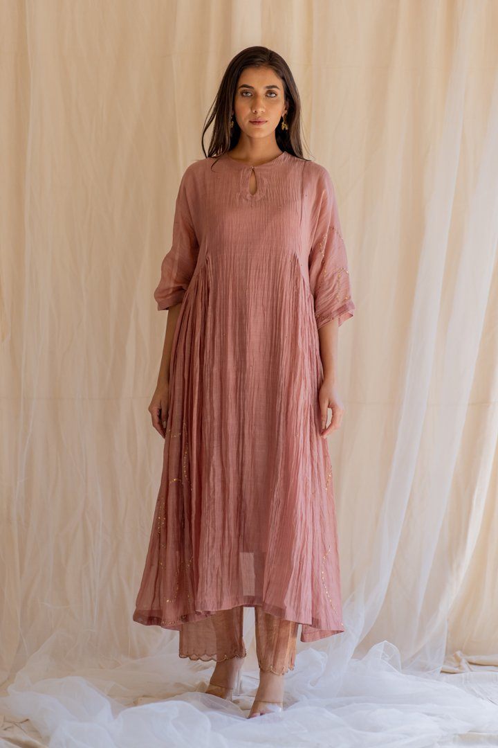 Blush Shabnam Kurta and Izaar Set Fashion Nirjara