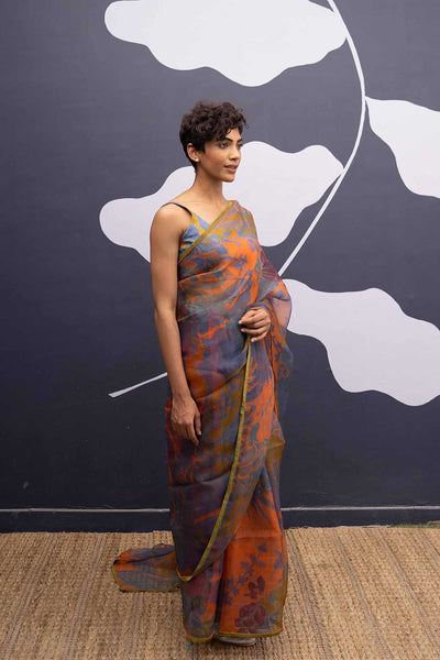 BORNEO ORANGE SAREE Fashion Yam