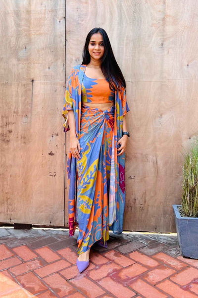 BORNEO ORANGE SKIRT SET Fashion Yam