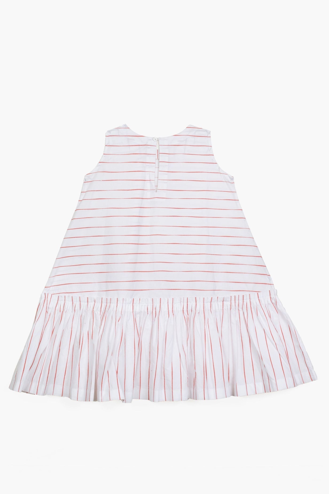 Bottom Yoke Dress- Dusty Rose Stripe Kids THREE Kids 