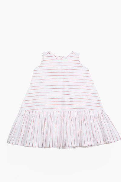 Bottom Yoke Dress- Dusty Rose Stripe Kids THREE Kids 
