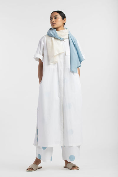 Broad Bottom- Powder Blue Polka Fashion THREE