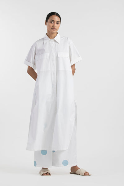 Broad Bottom- Powder Blue Polka Fashion THREE