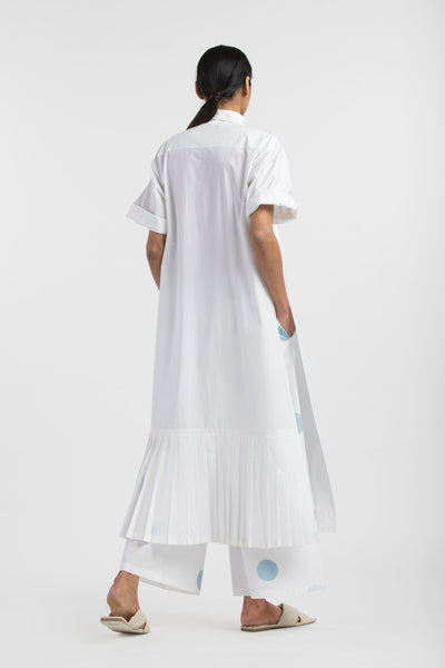 Broad Bottom- Powder Blue Polka Fashion THREE