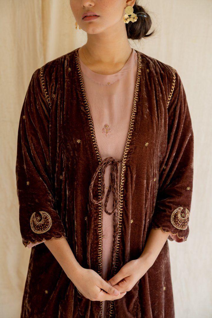 Brown Chaand Jacket Fashion Nirjara