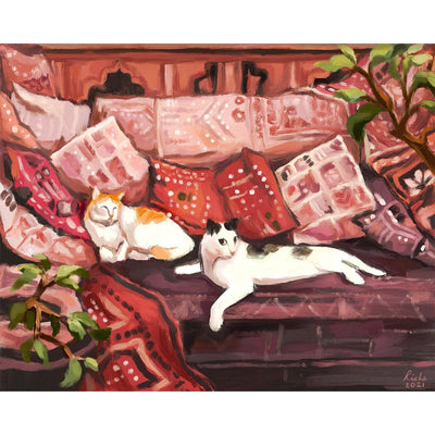 Cats in a Kutch Shop Art Richa Kashelkar