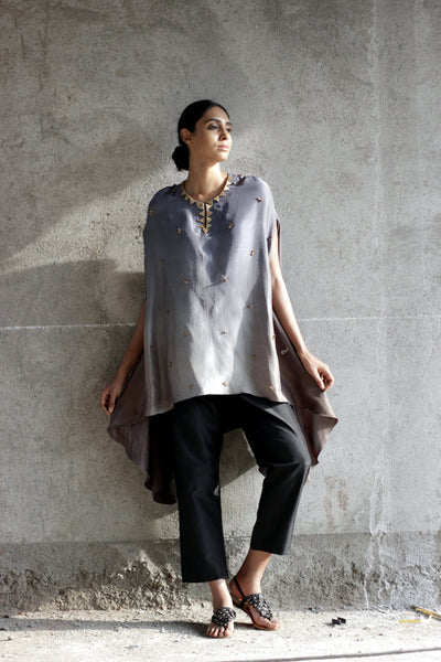 Cement ombre sway tunic Fashion Sartorial by Swati 