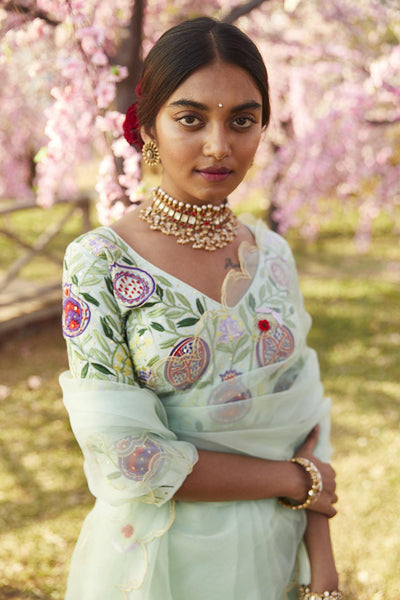 CHAANDANI ORGANZA SILK SARI Fashion JodiLife