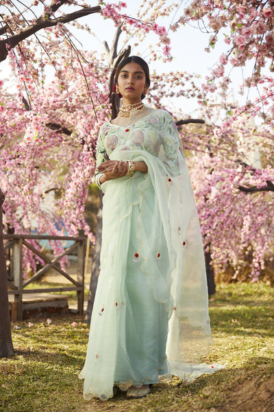 CHAANDANI ORGANZA SILK SARI Fashion JodiLife