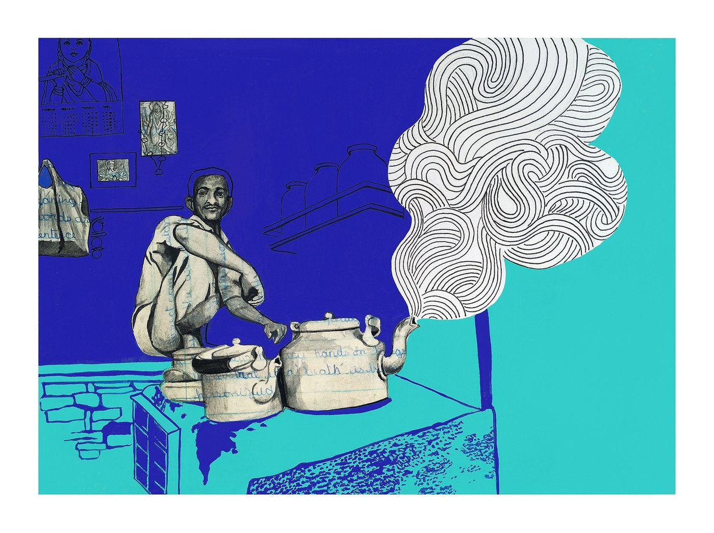 Chaiwala (Tea seller) Print Art Zoya Chaudhary 