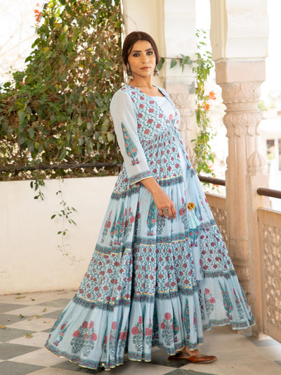 Chandni firoza mughal baagh jacket set Fashion Maison Shefali