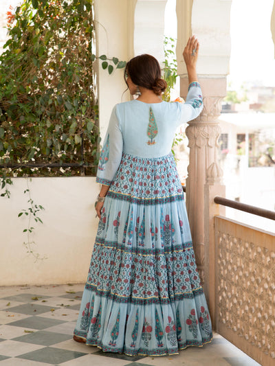 Chandni firoza mughal baagh jacket set Fashion Maison Shefali