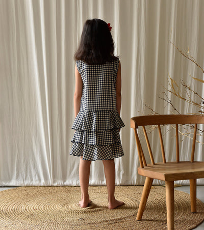 CheckMate Frock Fashion Khara Kapas Kids