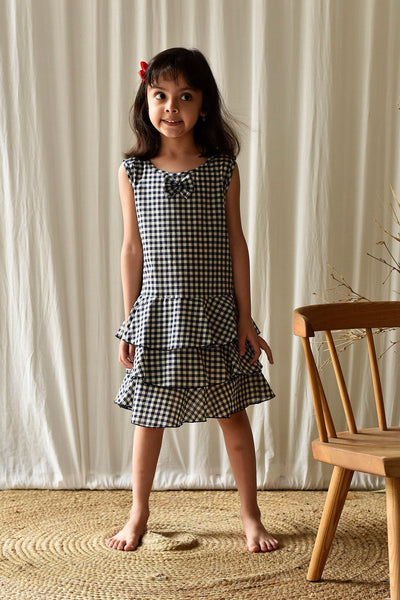 CheckMate Frock Fashion Khara Kapas Kids