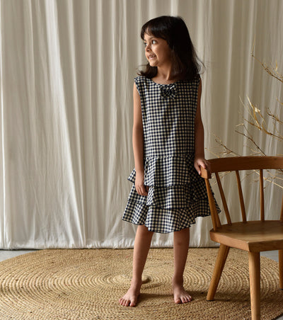 CheckMate Frock Fashion Khara Kapas Kids