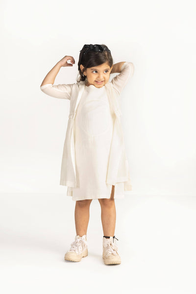 Circle Dress- Ivory Kids THREE Kids 