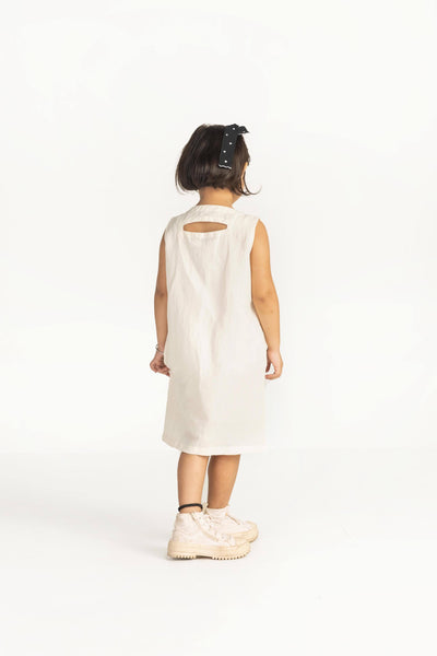 Circle Dress- Ivory Kids THREE Kids 