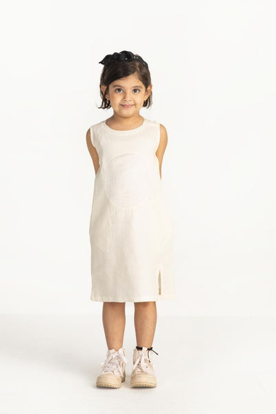 Circle Dress- Ivory Kids THREE Kids 