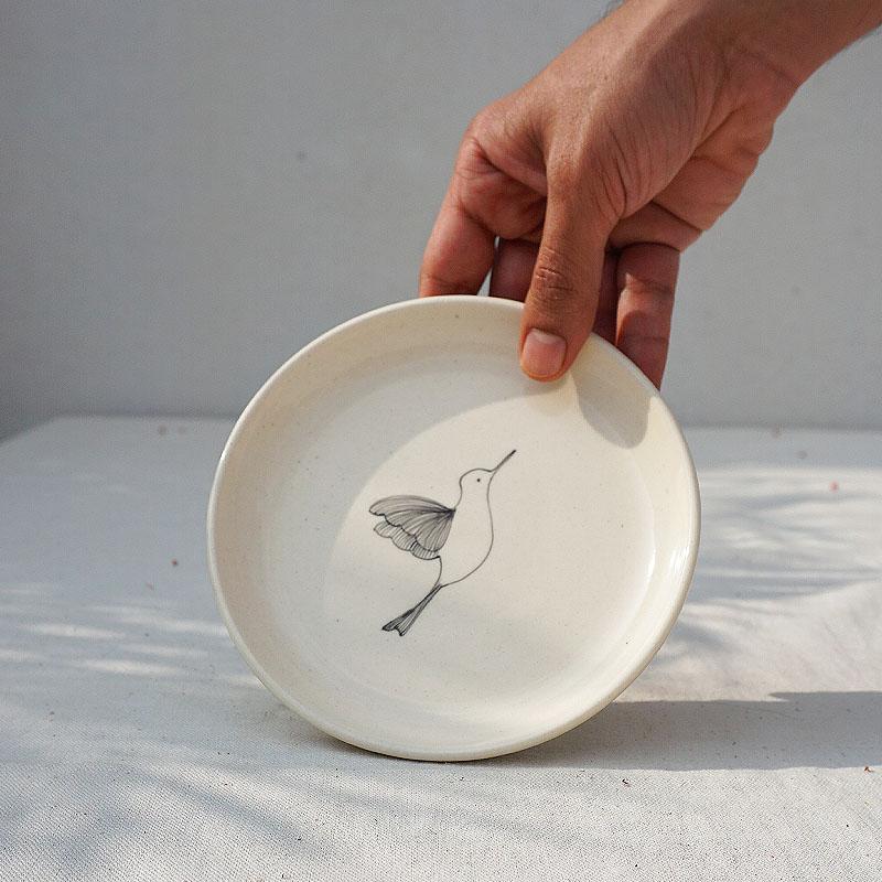 Clover leaf and Pakhi Tapas Plates (Set of 2 ) Home Minimal Indian 