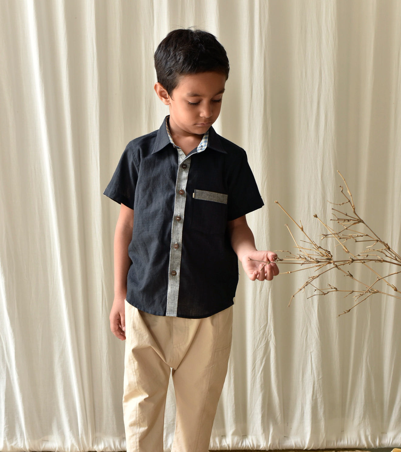 Coal Shirt Fashion Khara Kapas Kids