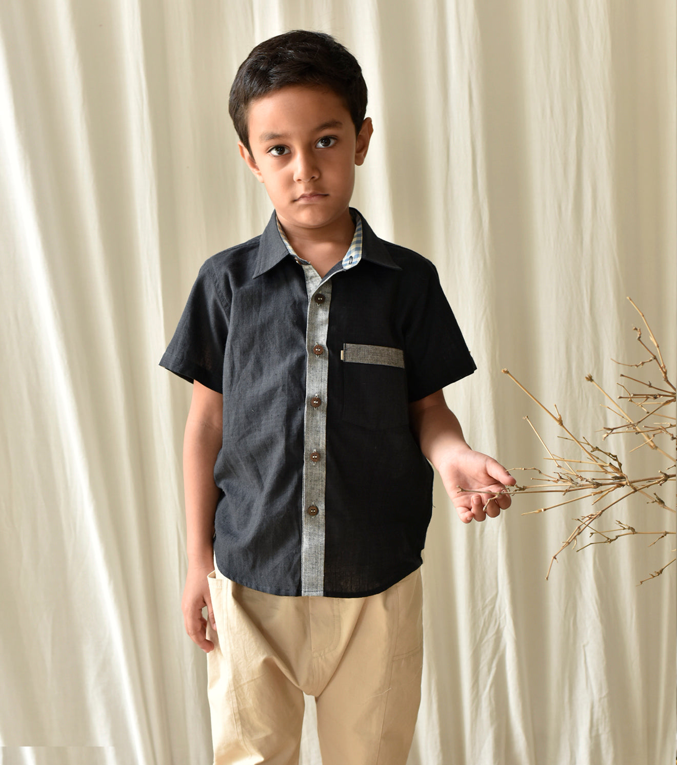 Coal Shirt Fashion Khara Kapas Kids 