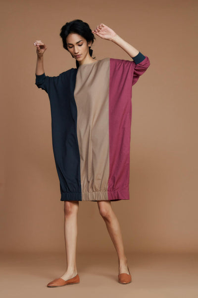 Color Block Shift Dress Fashion Mati