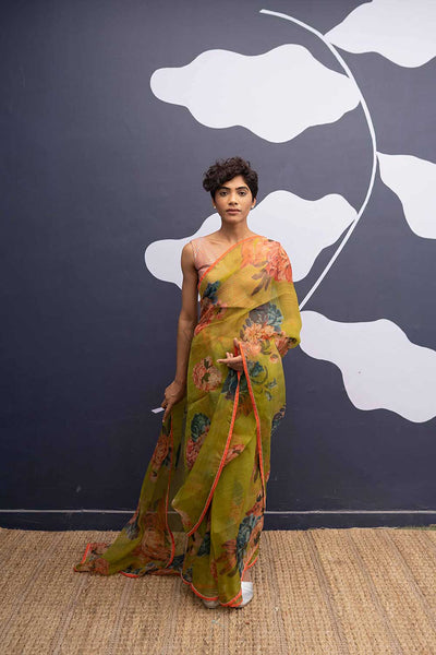CORFU GREEN SAREE Fashion Yam