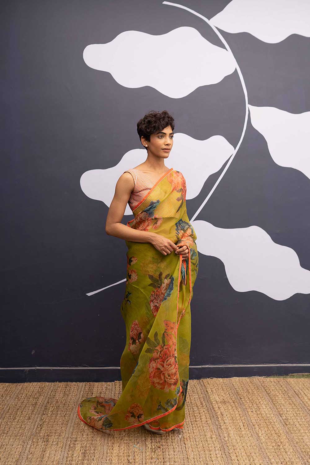 CORFU GREEN SAREE Fashion Yam